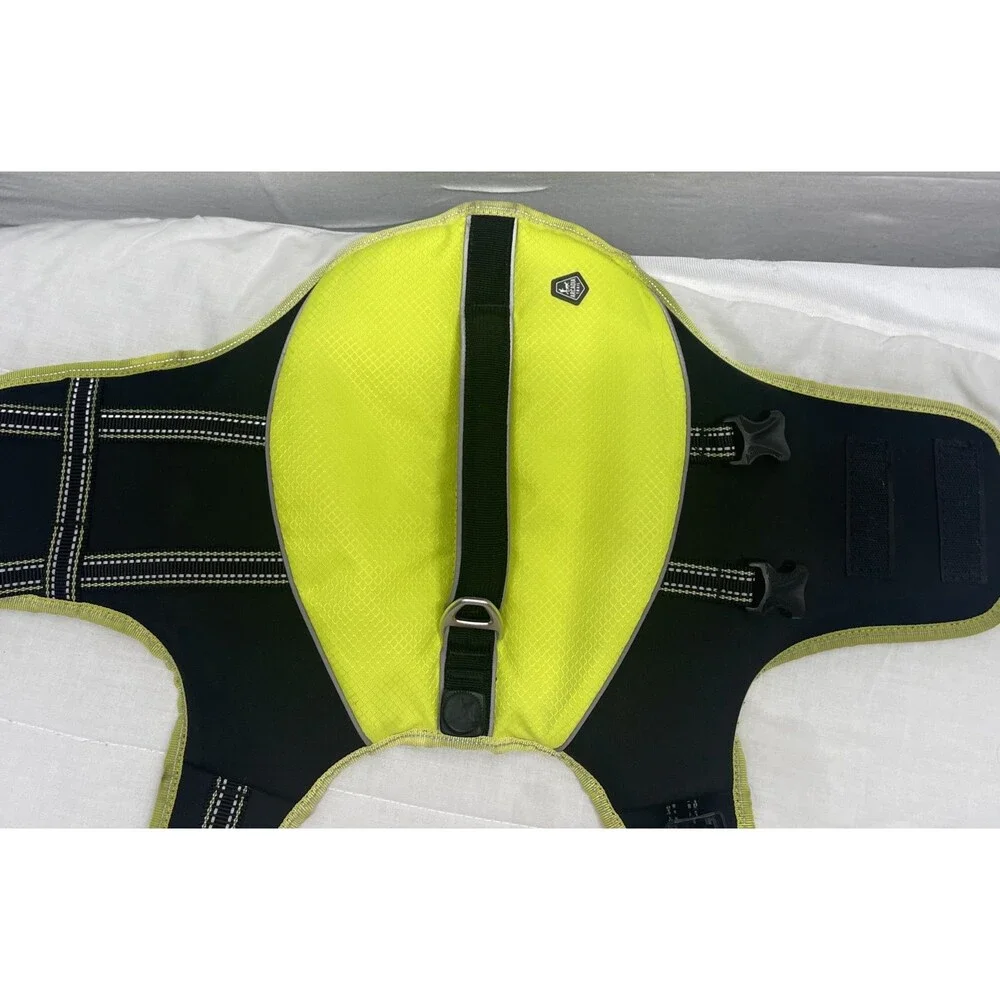 Arcadia Trail High Visibility Dog Life Jacket Flotation Aid Green SZ Medium EUC